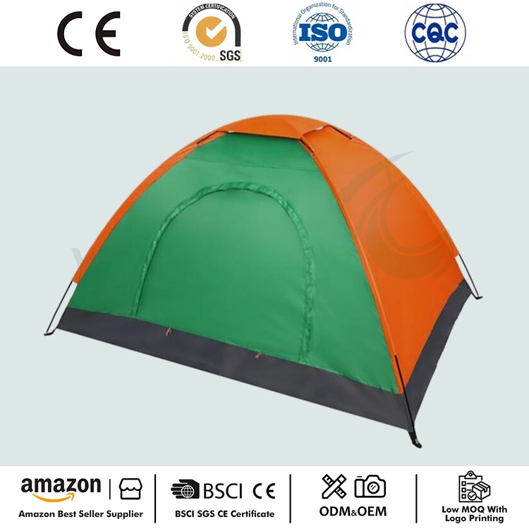 Tenda da campeggio per 2 persone con zaino in spalla