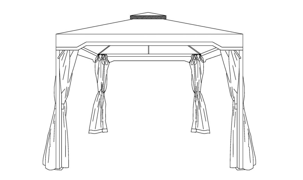 10 piedi x 10 piedi Guida di installazione del gazebo patio in ferro