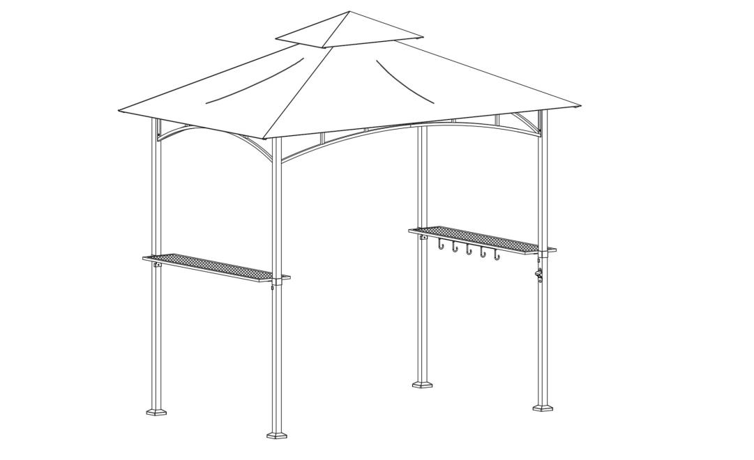 Istruzioni per l'installazione del gazebo in grill in acciaio