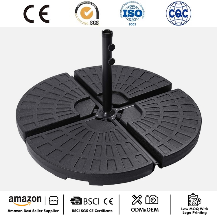 Base per ombrellone a forma di ventaglio 4 pezzi