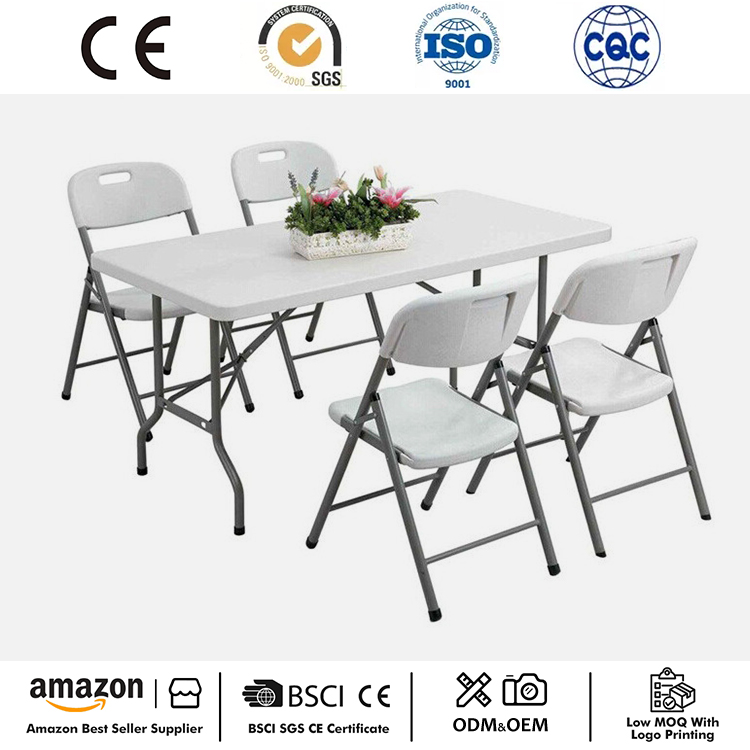 Set da pranzo pieghevole con stampo a soffiaggio da 5 pezzi