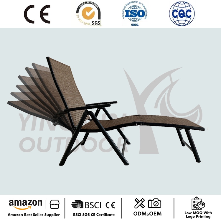 Chaise longue pieghevole in alluminio a 7 posizioni