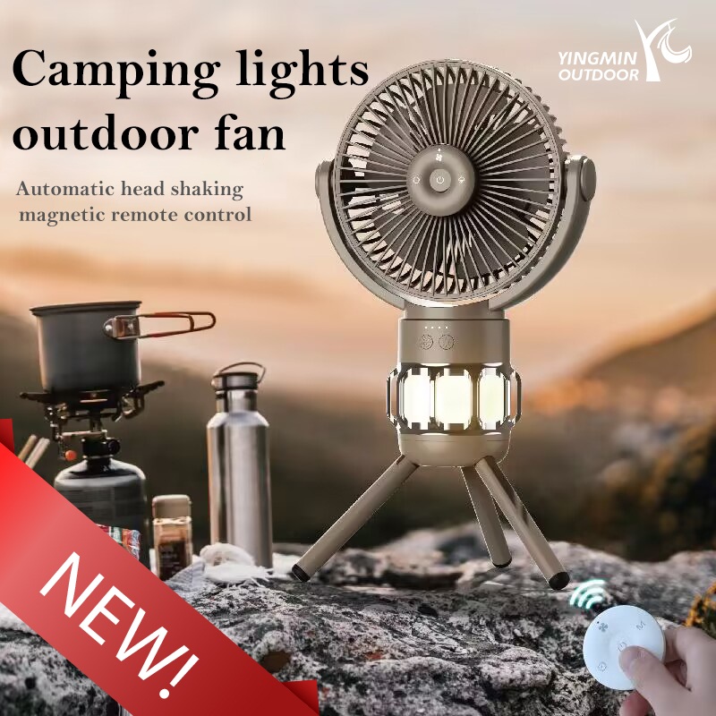 Ventilatore da campeggio con lanterna LED