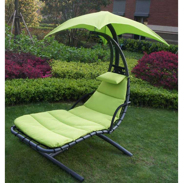 Sedia a dondolo da patio con chaise longue