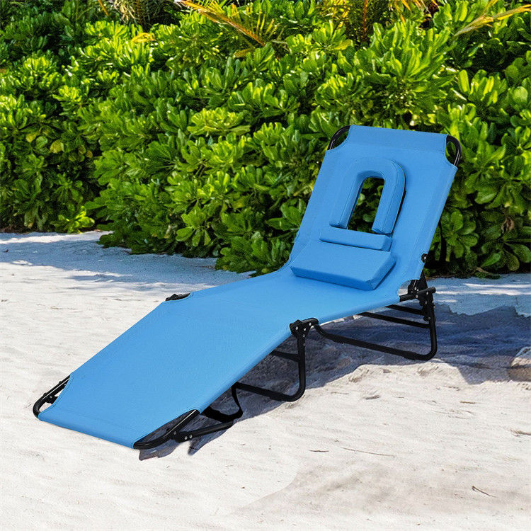 Chaise longue da spiaggia pieghevole per esterni