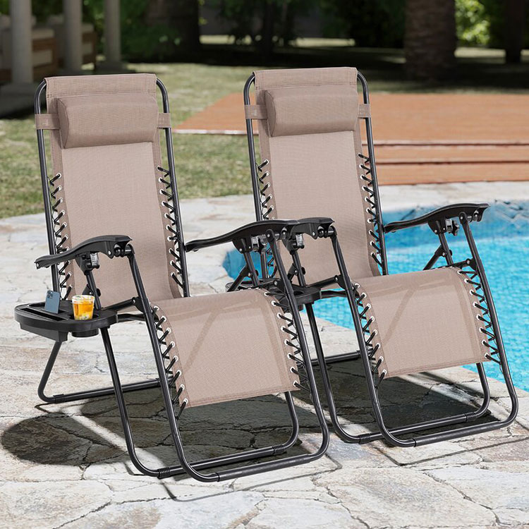 Poltrone reclinabili pieghevoli per patio