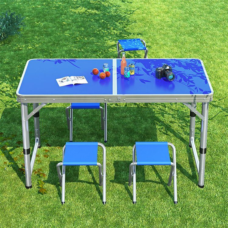 Tavolo da picnic pieghevole con 4 sgabelli