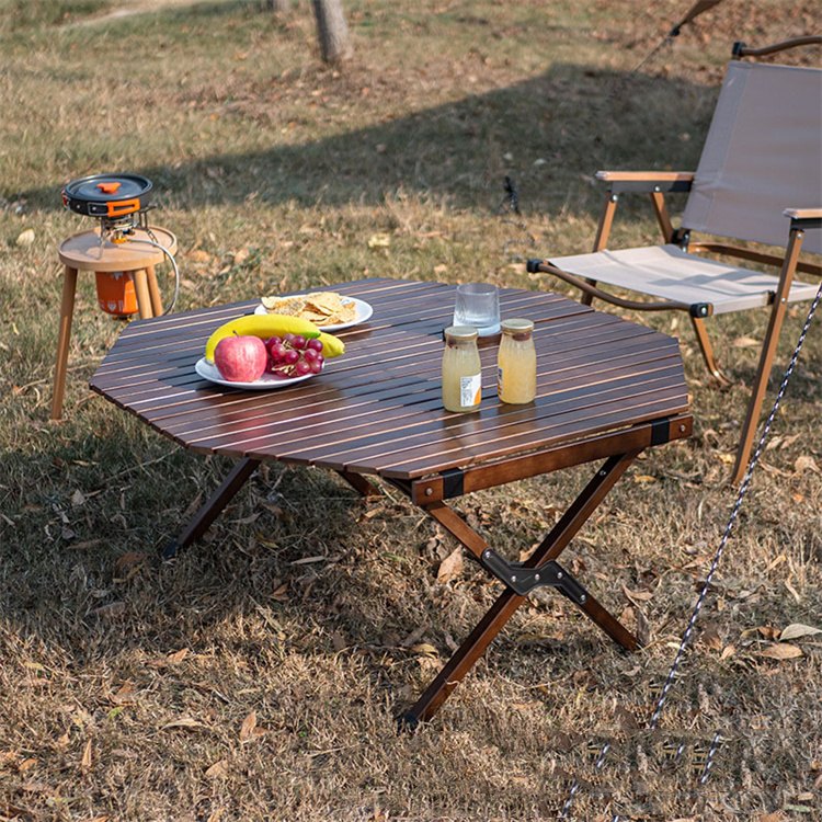 Tavolo da picnic da campeggio pieghevole ottagonale