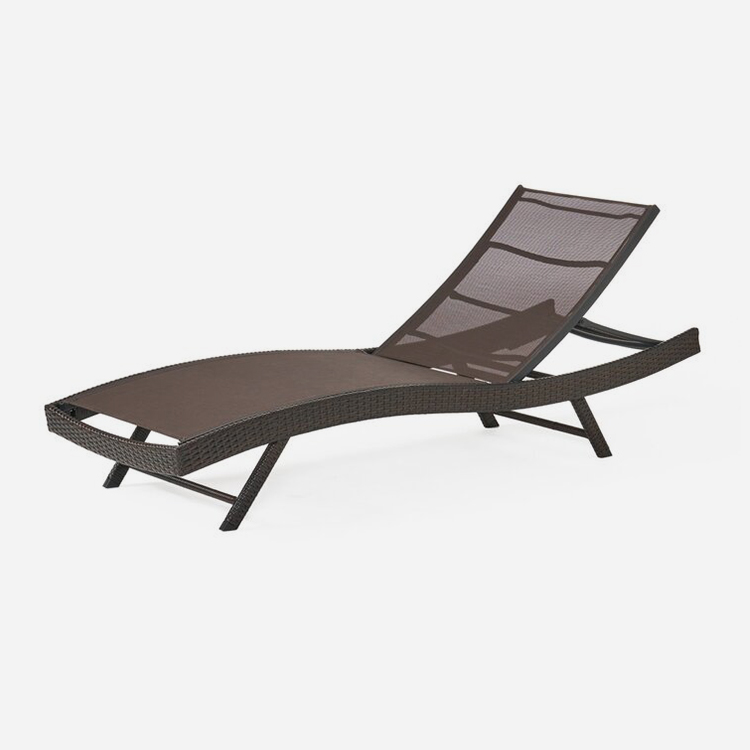 Sedia da patteo regolabile rattan chaise lounge