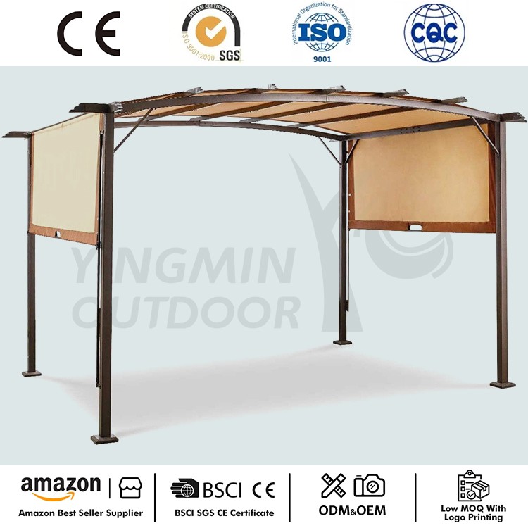 Tettoia per pergola retrattile per esterni