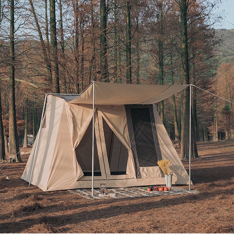 Tenda in tela di cotone a tenuta esterna