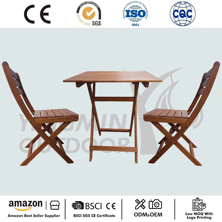 Set da bistrot da 3 pezzi in legno duro Premium Patio