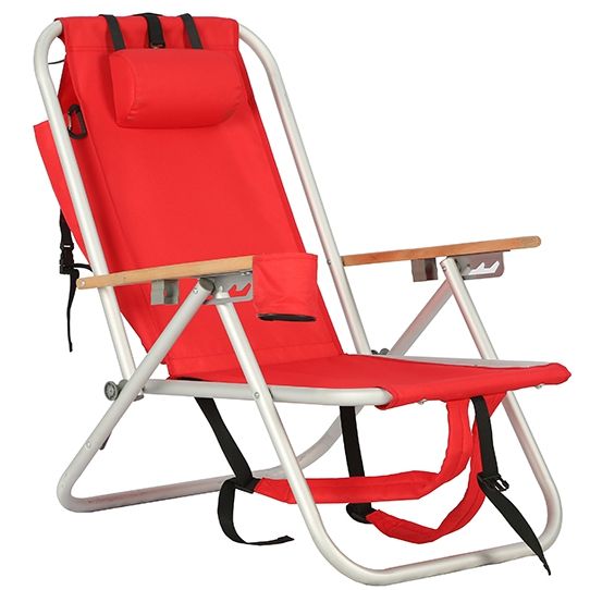 Poltrona da spiaggia portatile pieghevole reclinabile