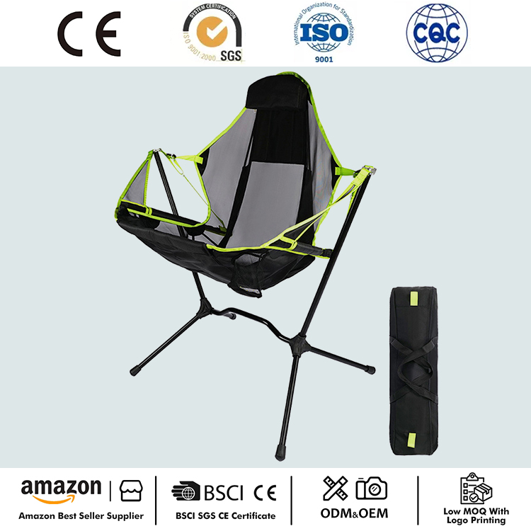 Sedia a dondolo da campeggio pieghevole portatile