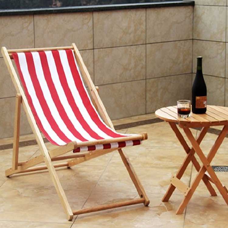 Sedia da spiaggia pieghevole in legno