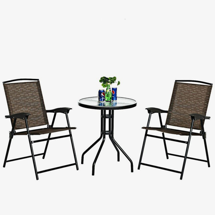 Set da bistrot pieghevole da 3 pezzi
