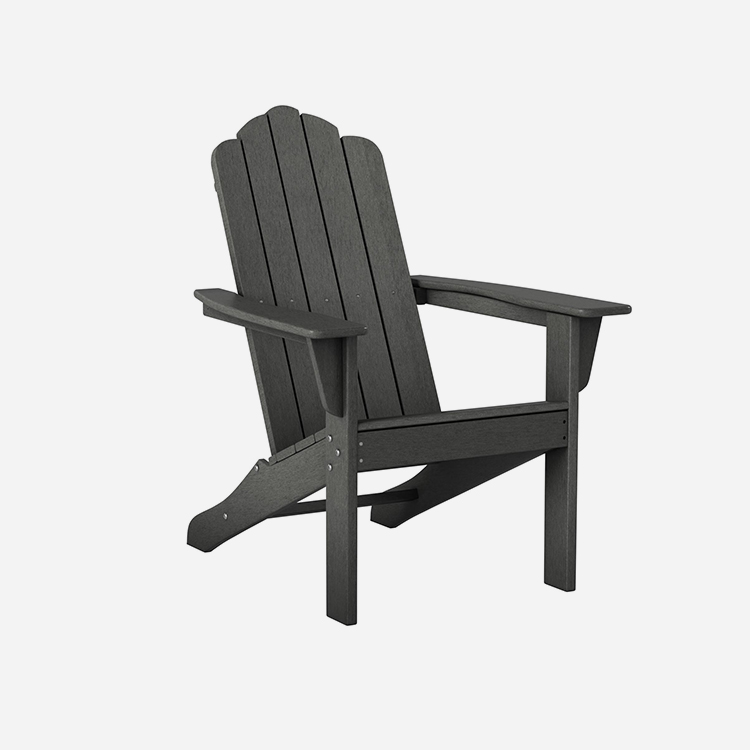 Sedia Adirondack da giardino in poliestere grigio per esterni