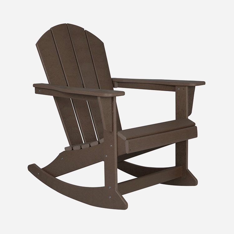 Sedia a dondolo Adirondack in plastica per esterni